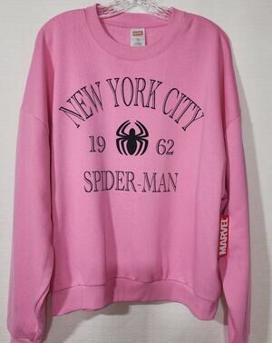 New york Spider-Man sweatshirt women's Large NWT